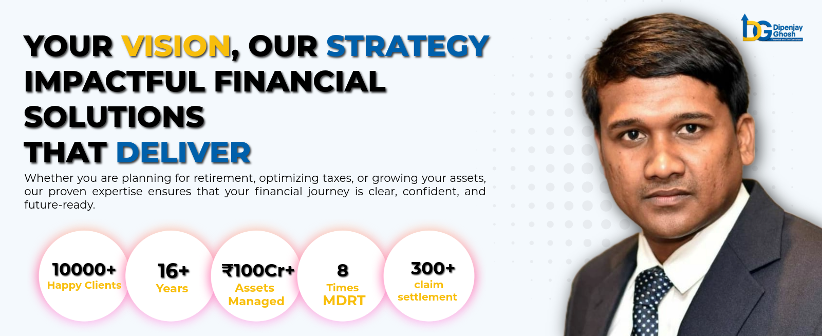 Dipenjay Ghosh - Financial Solutions Hero Banner